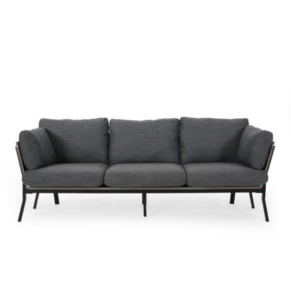 Charcoal midcentury sofa